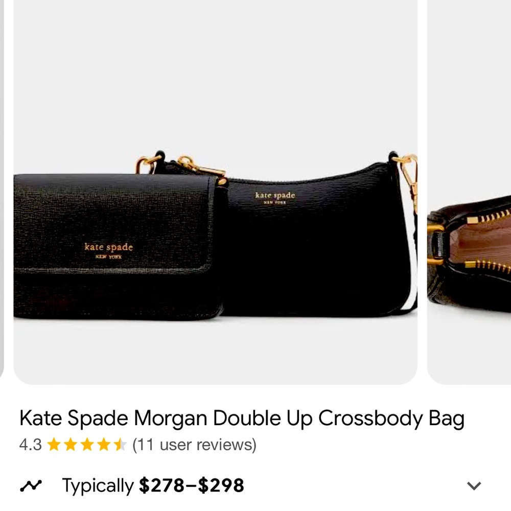 Kate Spade double up crossbody bag in black never used